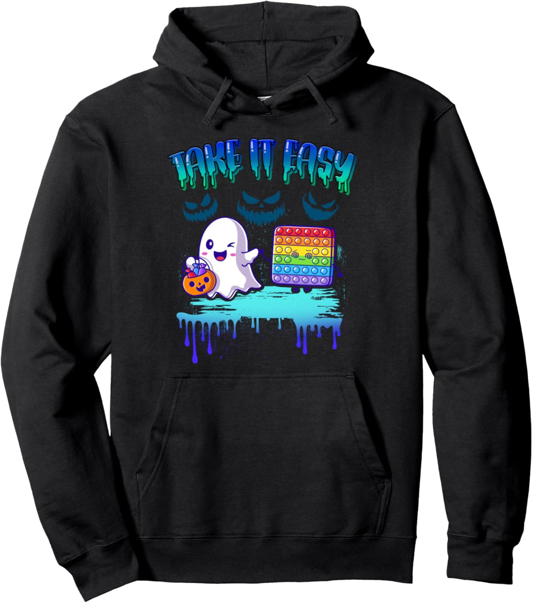 Halloween Weisser Geist Pop It Zappelspielzeug Pullover Hoodie