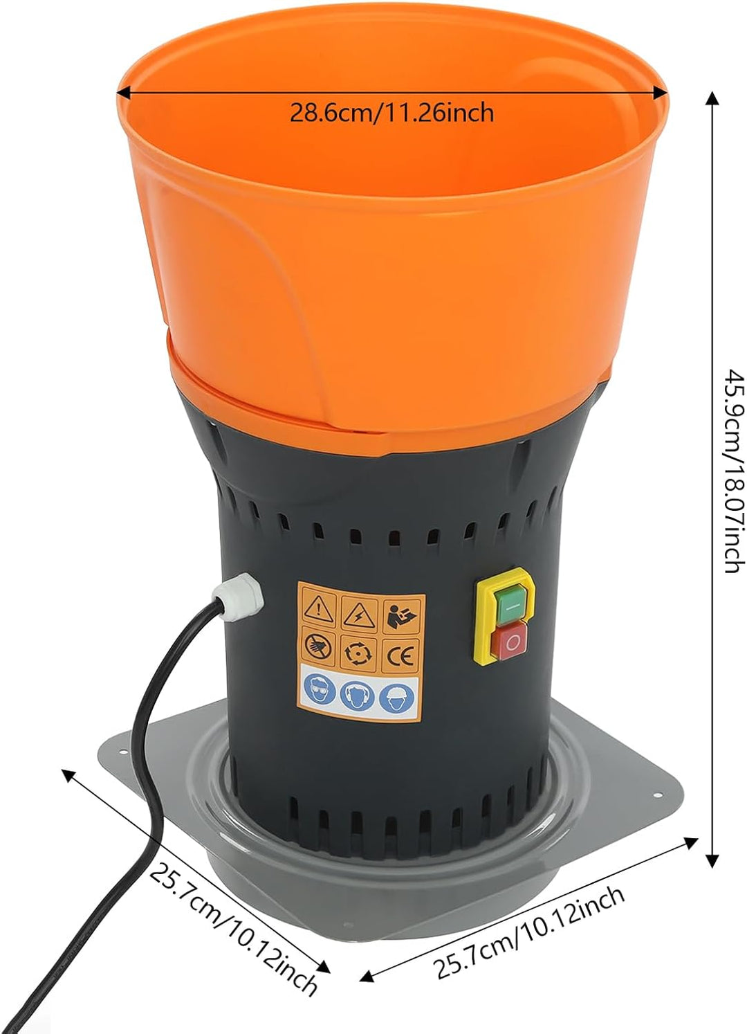 1300W Elektrische Getreidemühle Kornmühle mit 3-Schleifsiebe Schrotmühle Zerkleinerer Grain Mill Ele