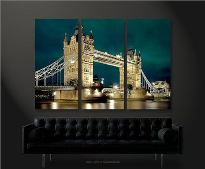 islandburner Bild Bilder auf Leinwand Tower Bridge London XXL Poster Leinwandbild Wandbild Dekoartik