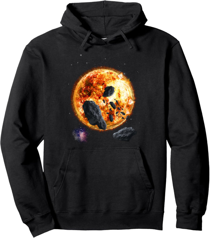Weltraum Galaxie Motiv Universum Sonne Sonnensystem Planeten Pullover Hoodie