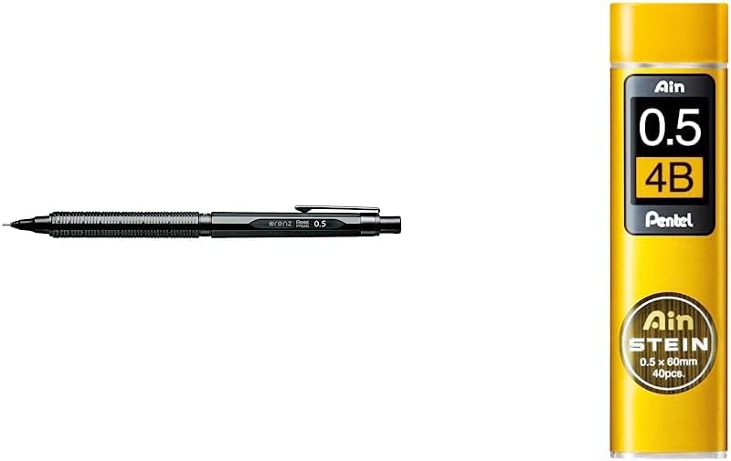 Pentel PP3005-A ORENZNERO Druckbleistift mit automatischem Minenvorschub, bruchsichere Mine, schwarz