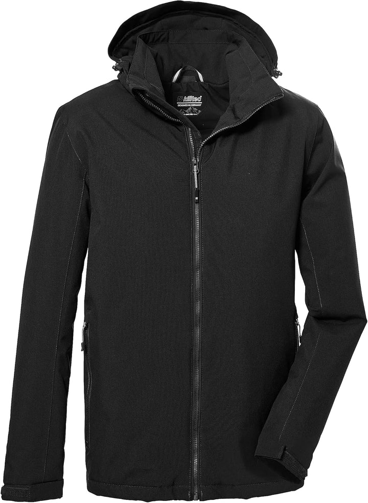 Killtec Herren Kow 22 Mn Jckt Funktionsjacke/Outdoorjacke mit abzippbarer Kapuze M Schwarz, M Schwar