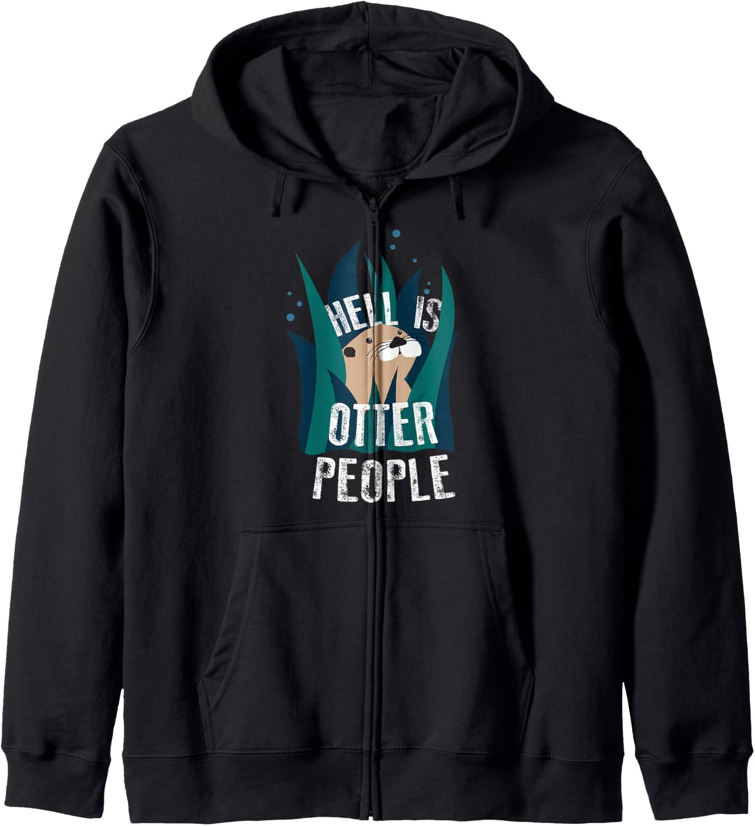 Die Hölle sind andere Otter - Sartre-Wortspiel Kapuzenjacke
