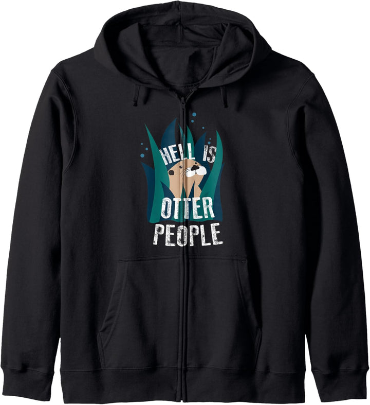 Die Hölle sind andere Otter - Sartre-Wortspiel Kapuzenjacke