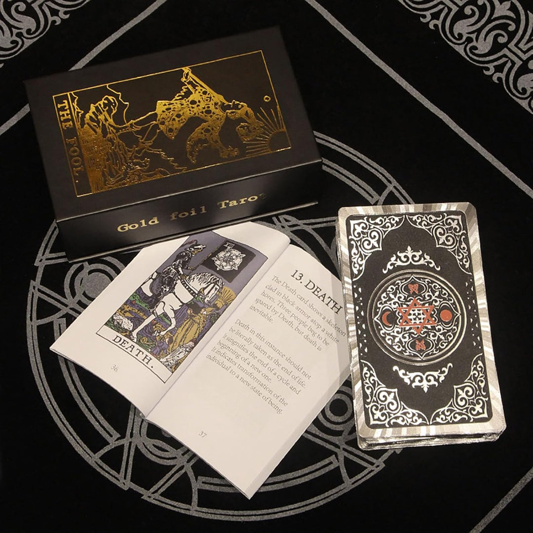 YLME Tarotkarten - Tarot Karten für Anfänger - Wasserdichtes PVC-Material - Tarot Cards - mit Buch -