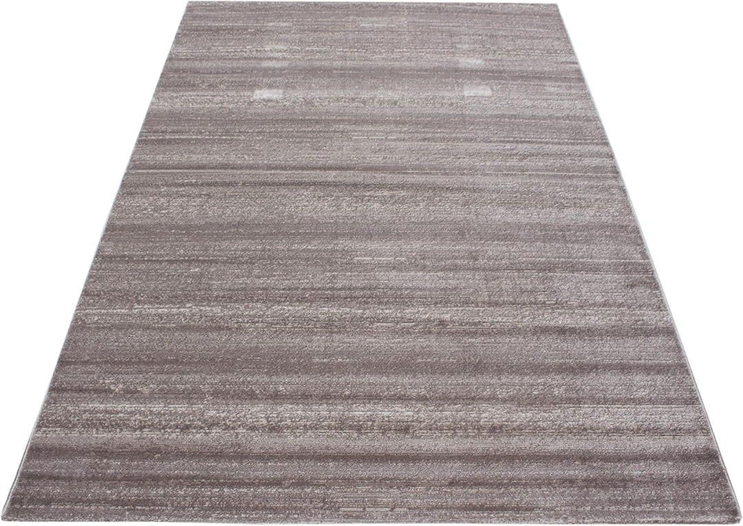 HomebyHome Teppich Wohnzimmer 80x300 cm Läufer Flurteppich Küche Beige Moderne Einfarbig Meliert Des