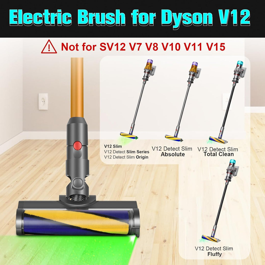 RUKHOOL LED Bürste Bodendüse für Dyson V12 Detect Slim Ersatzteile Ersatzbürste Staubsauger Zubehör