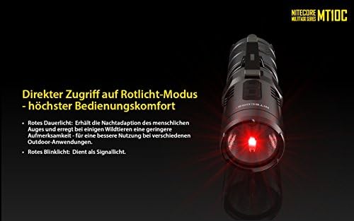 Nitecore MT10C - max. 920 Lumen, 5 Leuchtstufen, inkl. Batterien