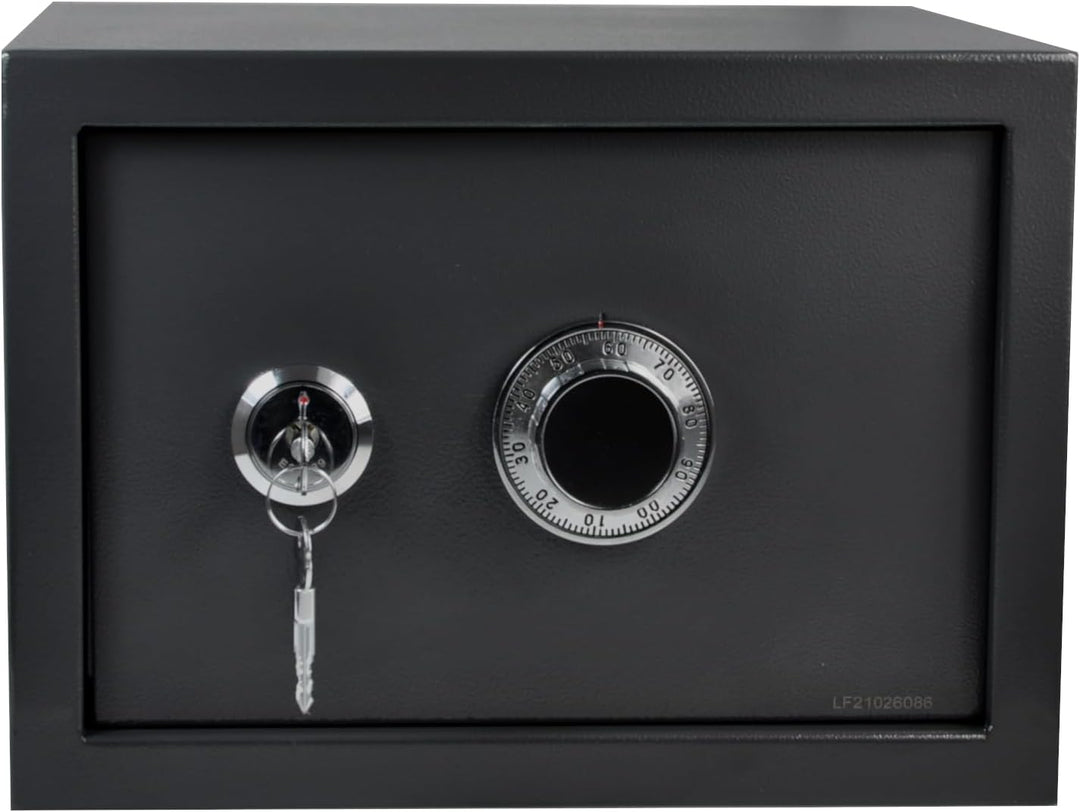 ALSTEN TECH Tresor Möbeltresor Safe Mechanisches Kombinationsschloss + Doppelbartschloss Schranksafe