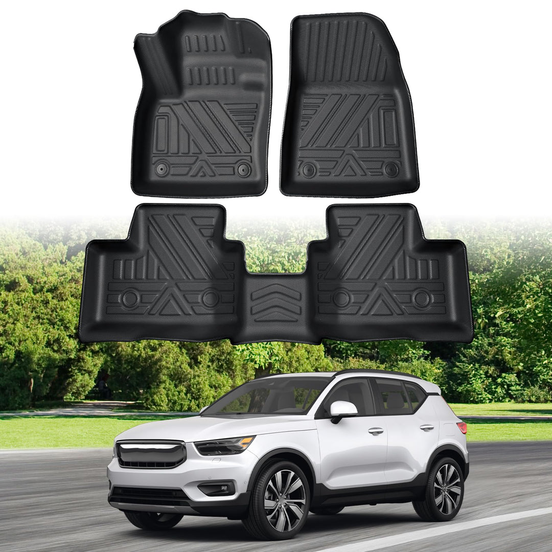 ECOZEN Fussmatten für Volvo XC40 2018-2026(Kraftstoffversion), Original 3D-Scan 3-lagiges TPE Gummim
