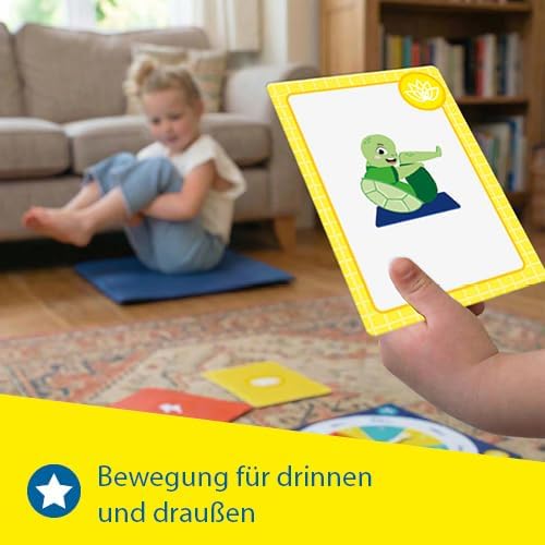 SES Creative | Animal Yoga für Kinder | Yoga-Spielset | 27 Karten mit von Tieren inspirierten Körper