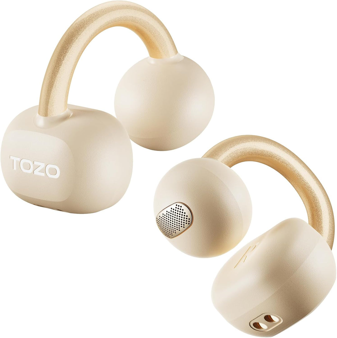 TOZO OpenEarRing Open Ear Kopfhörer, Bequem Clip On Kopfhörer, Kopfhörer Kabellos Bluetooth 5.4, Blu
