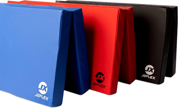 Jeflex - rote klappbare Weichbodenmatte & Turnmatte 100 x 100 x 8 cm MADE IN GERMANY/faltbare Gymnas