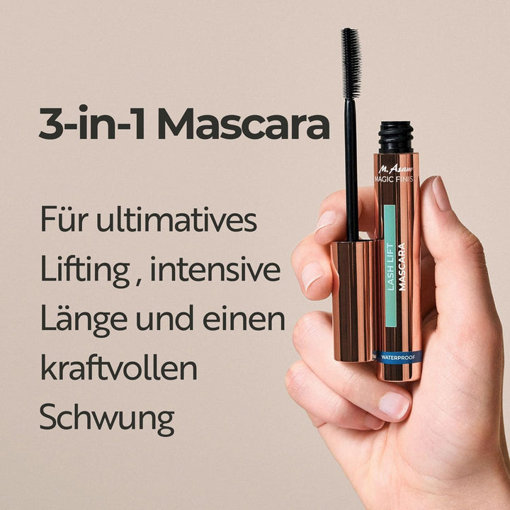 M. Asam MAGIC FINISH Lash Lift Mascara Waterproof Deep Black (10 ml) - Wasserfeste Wimperntusche mit