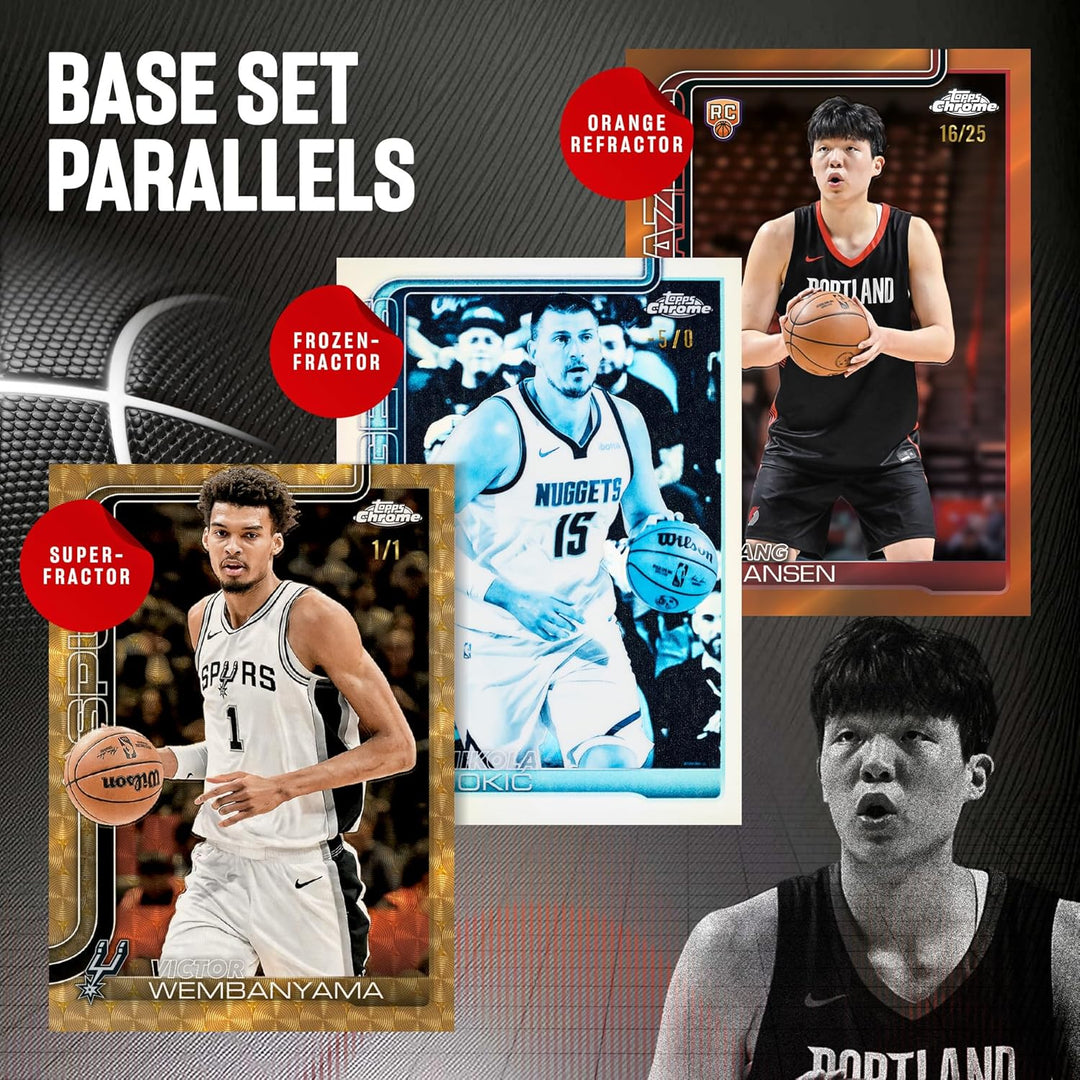 Topps 2025-26 Chrom-Basketball, werksseitig versiegelt, Vorteilsbox, Vorteilsbox