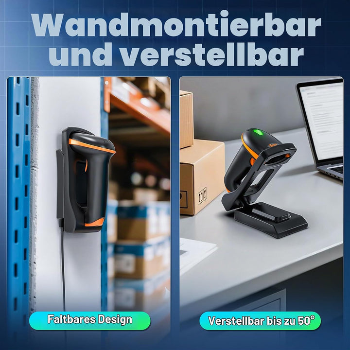 Tera Barcode Scanner wandhalterung 1D 2D QR Kabellos 2,4 GHz Wired USB 2,0 Kabelgebunden Handscanner