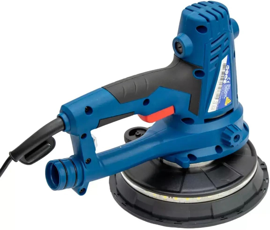 DEDRA Hand-Trockenbauschleifer mit LED licht, 750 W,1500-2700 U/Min 180 mm-Schleifteller, zur Gipsbe