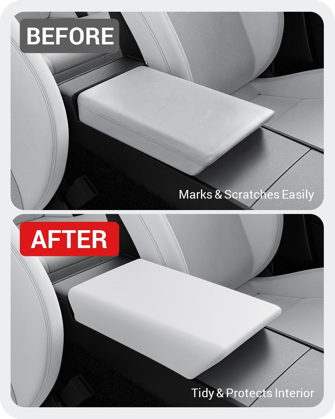 BASENOR Upgraded Tesla Model Y 2026 2025 Refresh (Juniper) Center Console Cover für 2024 2025 Tesla