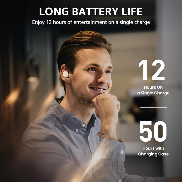 TOZO T6 Bluetooth Kopfhörer Kabellos In Ear Kopfhörer Touch Control mit Kabellosem Ladecase, IPX8 Wa
