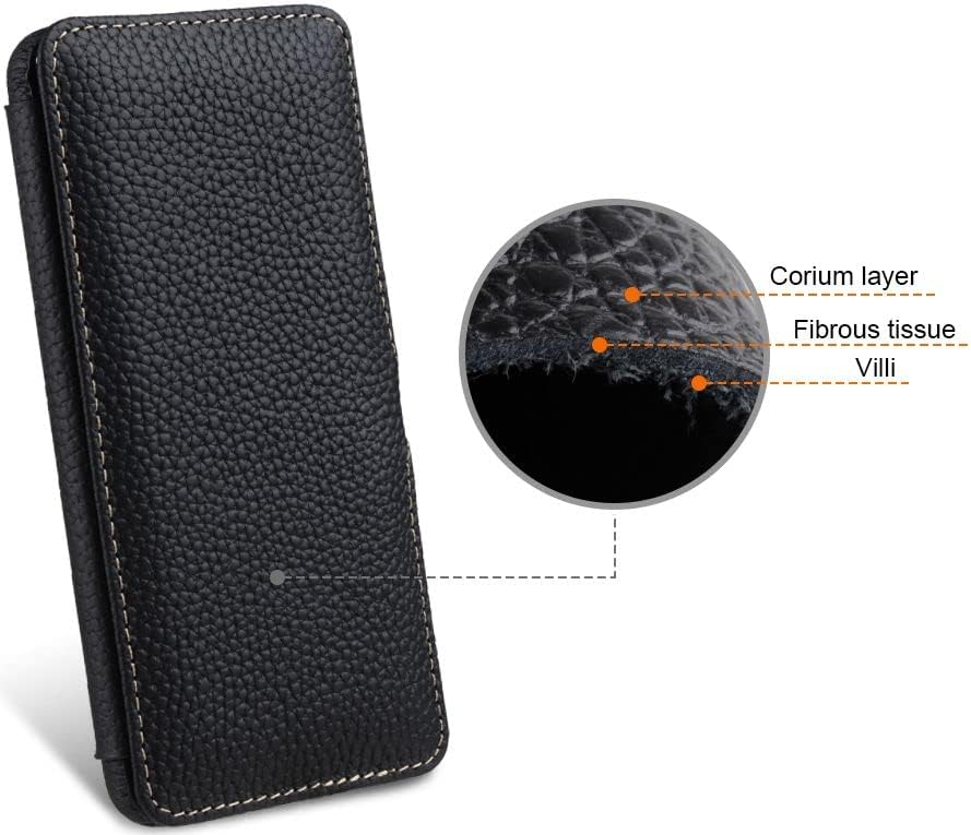 STILGUT Book Case kompatibel mit Samsung Galaxy S21 FE 5G Hülle aus Leder mit Clip-Verschluss, Leder