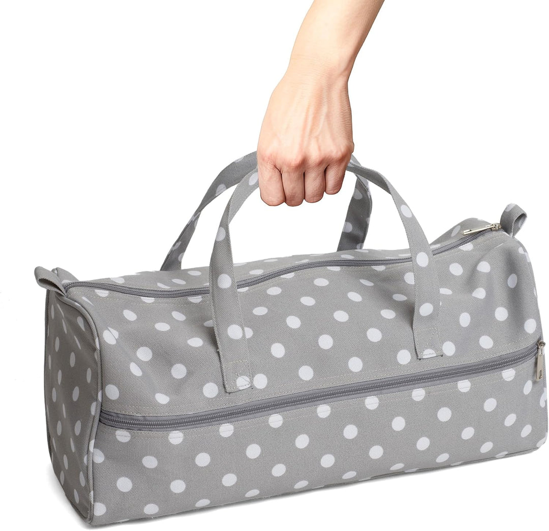 Hobby Gift Sewing Machine Bag Stricktasche, Baumwollmischung, Grau, 16 x 43 x 19cm Grauer Fleck, Gra