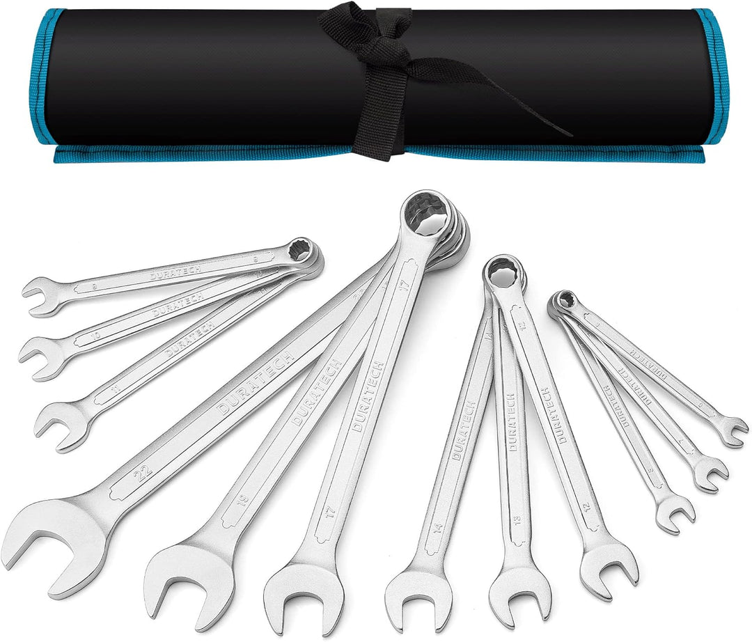 DURATECH Ringmaulschlüssel Set Gabelringschlüssel-Satz, 12-teilig Set, SW 6-22mm, DIN 3113, Chrom-Va