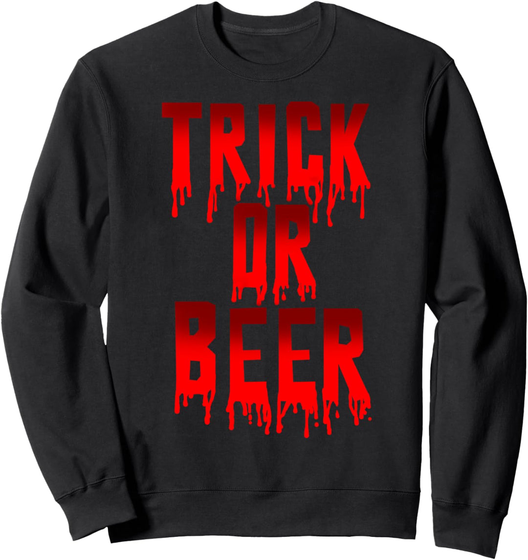 Trendy Trick Or Beer Halloween Sweatshirt