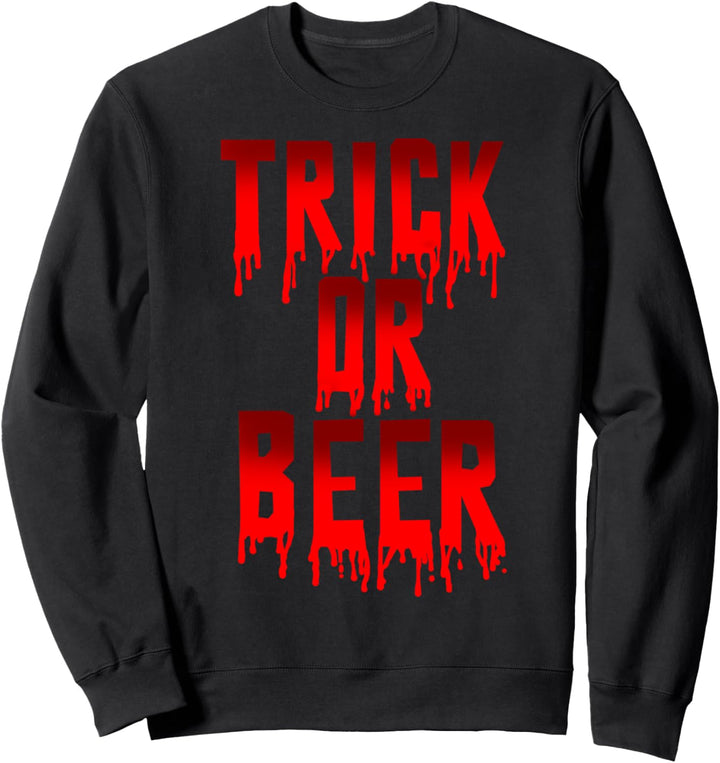 Trendy Trick Or Beer Halloween Sweatshirt