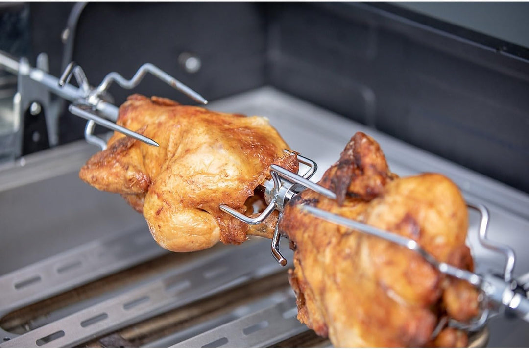 Campingaz Rotisserie Kit für Hähnchen oder andere Geflügelarten, Universal Drehspiess für Campingaz