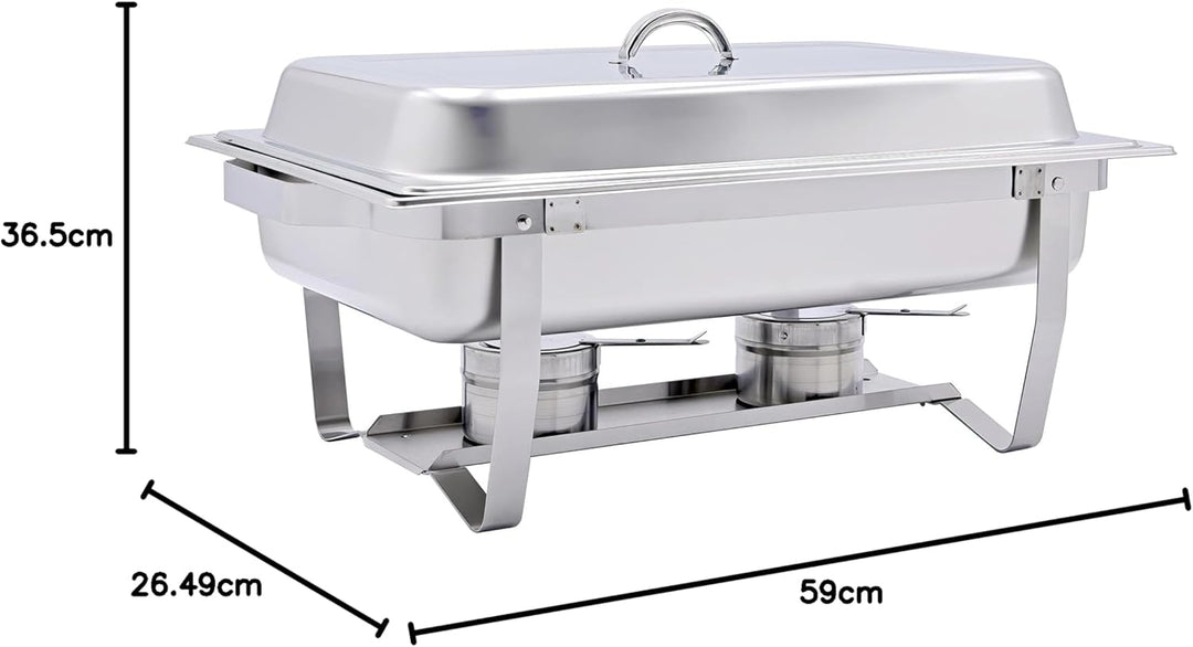 GN-Chafing Dish Speisewärmer Komplettset 1/2 inkl. Gestell mit Tragegriffen und Deckelhalterung, Was