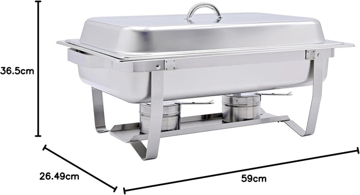 GN-Chafing Dish Speisewärmer Komplettset 1/2 inkl. Gestell mit Tragegriffen und Deckelhalterung, Was