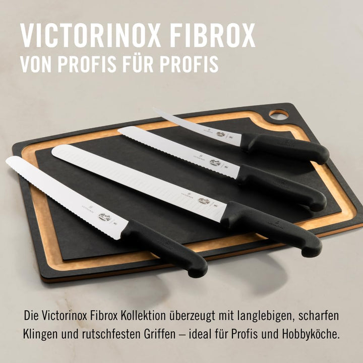 Victorinox Fibrox Konditorsäge mit Wellenschliff, Langes Küchenmesser für Kuchen und Backwaren, 26 c