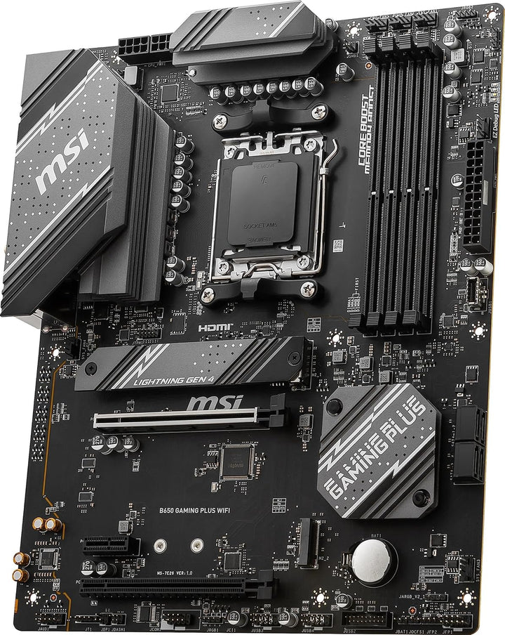 MSI B650 Gaming Plus WiFi Motherboard (unterstützt AMD Ryzen 7000 Prozessoren, AM5 - DDR5 Memory Boo