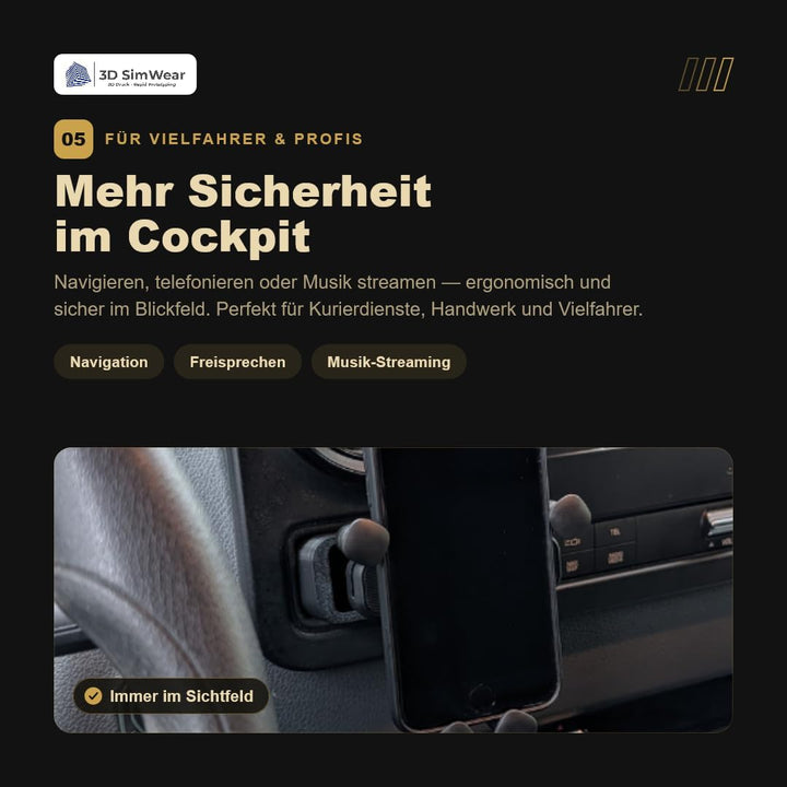 Generisch Logic-Mount Sprinter-Edition: Profi-Smartphonehalter für Mercedes Sprinter 906/907 Bj. 202