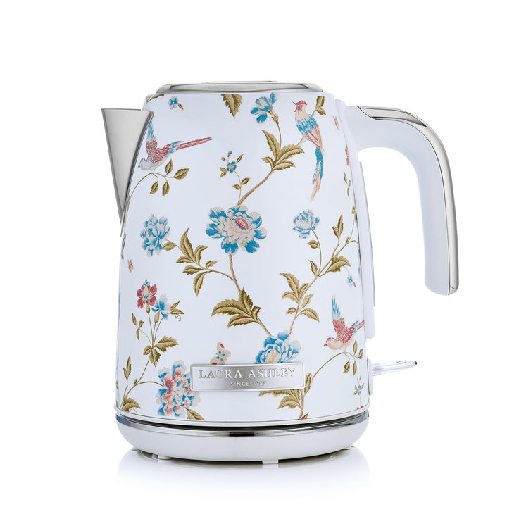 Laura Ashley Elveden Weiss Kabelloser Elektrischer Wasserkocher von VQ. Edelstahl-Wasserkocher 1.7 L