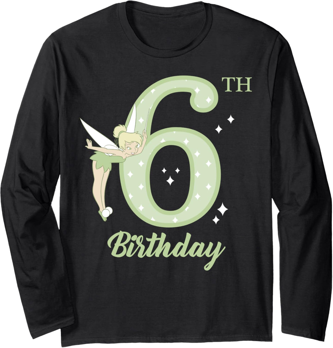 Disney Peter Pan 6th Birthday Tinkerbell Portrait Langarmshirt