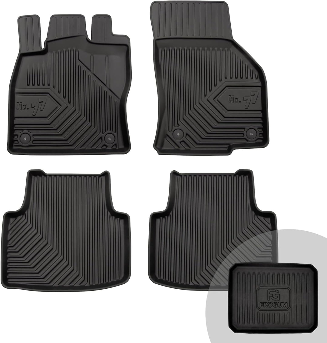 FROGUM No.77 Gummimatten Ganzjahresset von Auto Fussmatten Autofussmatten für Volkswagen Passat B8 a
