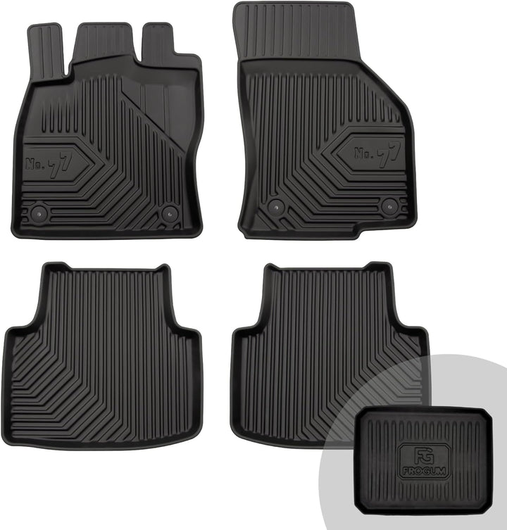 FROGUM No.77 Gummimatten Ganzjahresset von Auto Fussmatten Autofussmatten für Volkswagen Passat B8 a