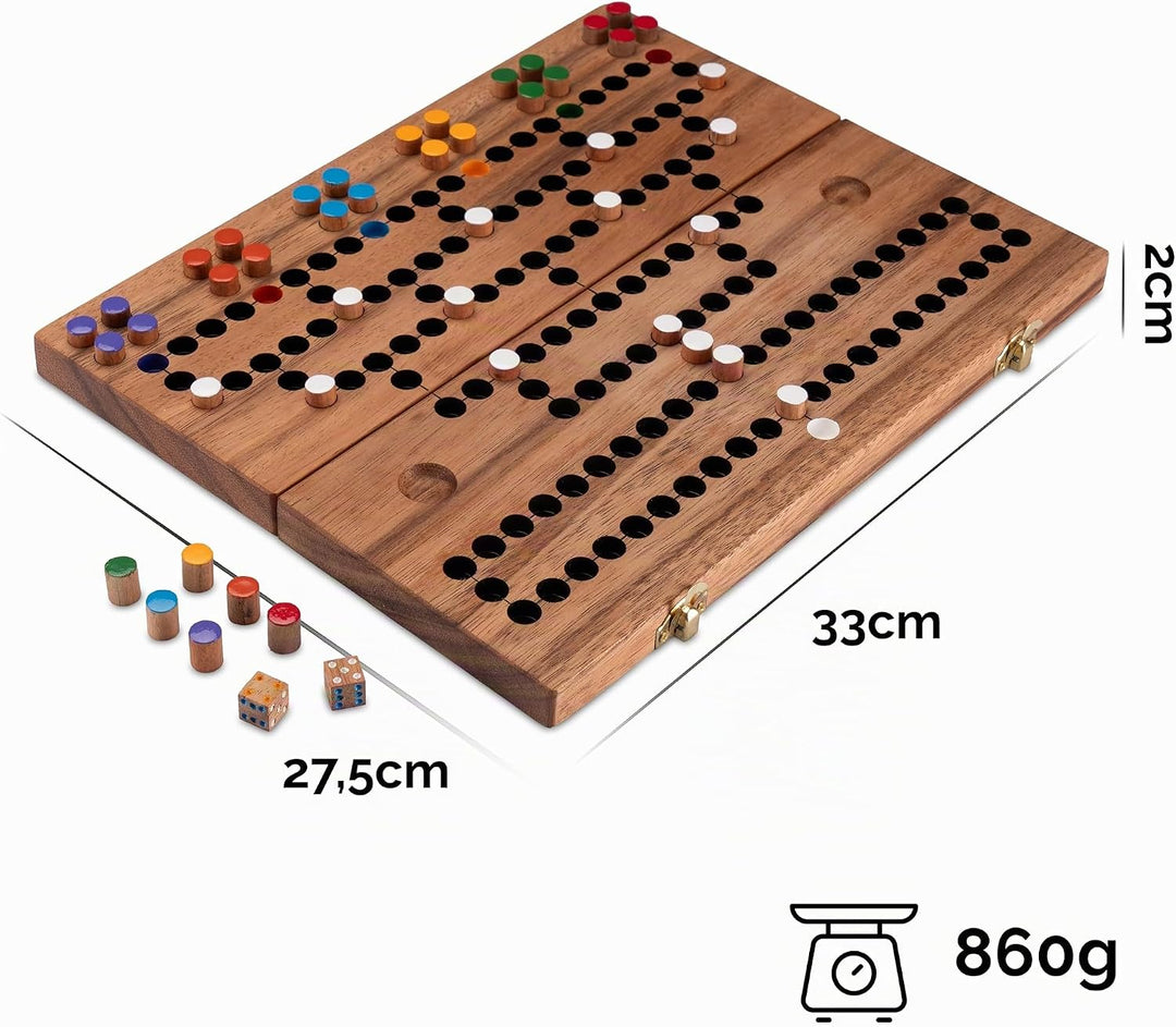 LOGOPLAY Blockade für 2 bis 6 Spieler mit Metallverschluss - Spielfeld 26 x 33 cm zusammenklappbar,