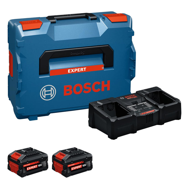 Bosch EXPERT 18V System Hochleistungs-Starter-Set: EXBA18V-80 + 1x ultraschnelles Parallelladegerät