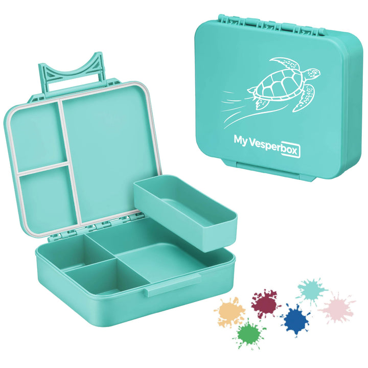 My Vesperbox® Brotdose für Kinder mit Fächern Liv [MADE IN GERMANY] - Lunchbox mit Trennfächern - Be