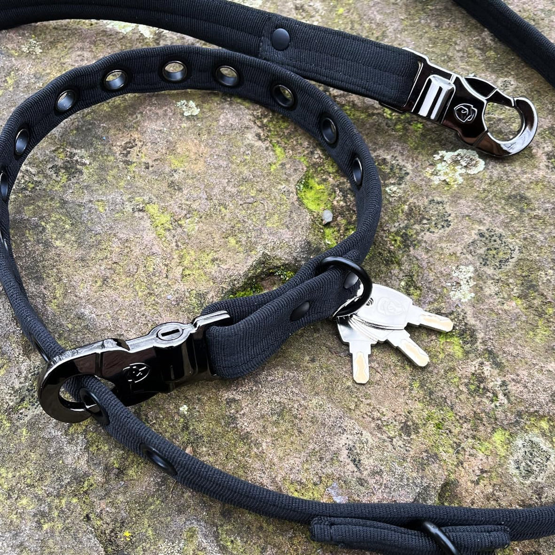 Hundeleine 2.0 LOCK DOG Schnitt und bissfest + 2 Schlösser und 3 Schlüssel sicher abschliessen Leine