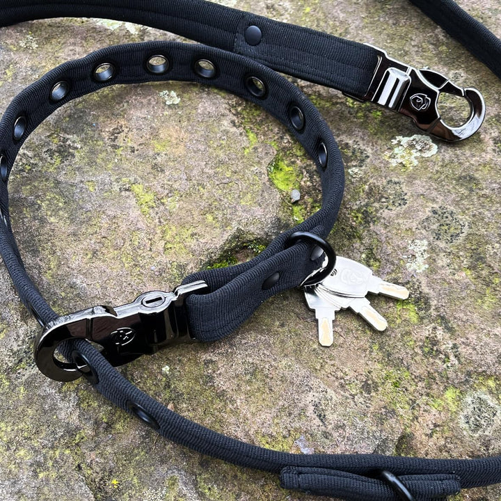 Hundeleine 2.0 LOCK DOG Schnitt und bissfest + 2 Schlösser und 3 Schlüssel sicher abschliessen Leine