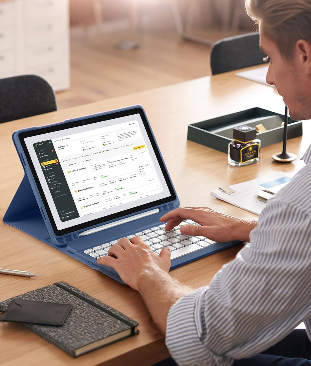Vobafe Hülle mit Tastatur für Samsung Galaxy Tab A11+ Plus 11 Zoll 2025 / Tab A9+ Plus 2023, 7 Farbe