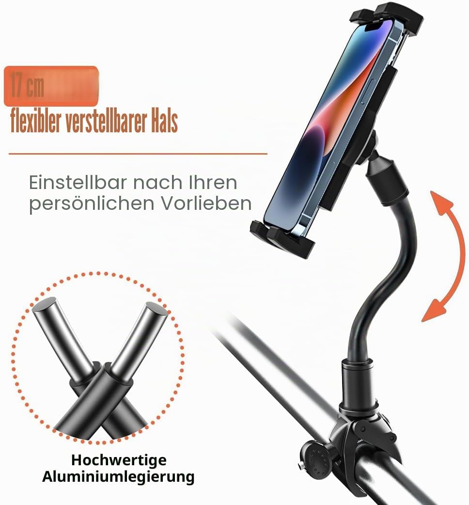 Laufband Tablet Halterung, woleyi Fitnessstudio Heimtrainer Tablet Halter Ständer mit Schwanenhals,