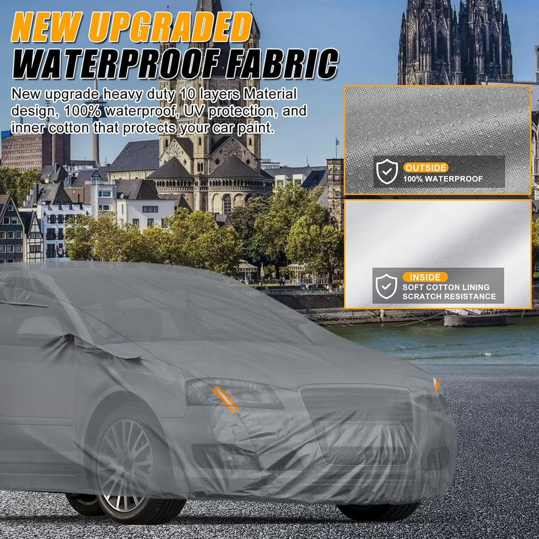 Autoabdeckung Wasserdicht für 1996-2011 Audi A3 8L/8P, Vollgarage Autoplane Auto Abdeckplane Winter