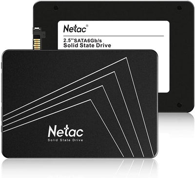 Netac SSD 240GB, SSD Festplatte Intern Sata 3.0 2,5 Zoll für Laptop, PC, Desktop, PS5 (N530S, Schwar