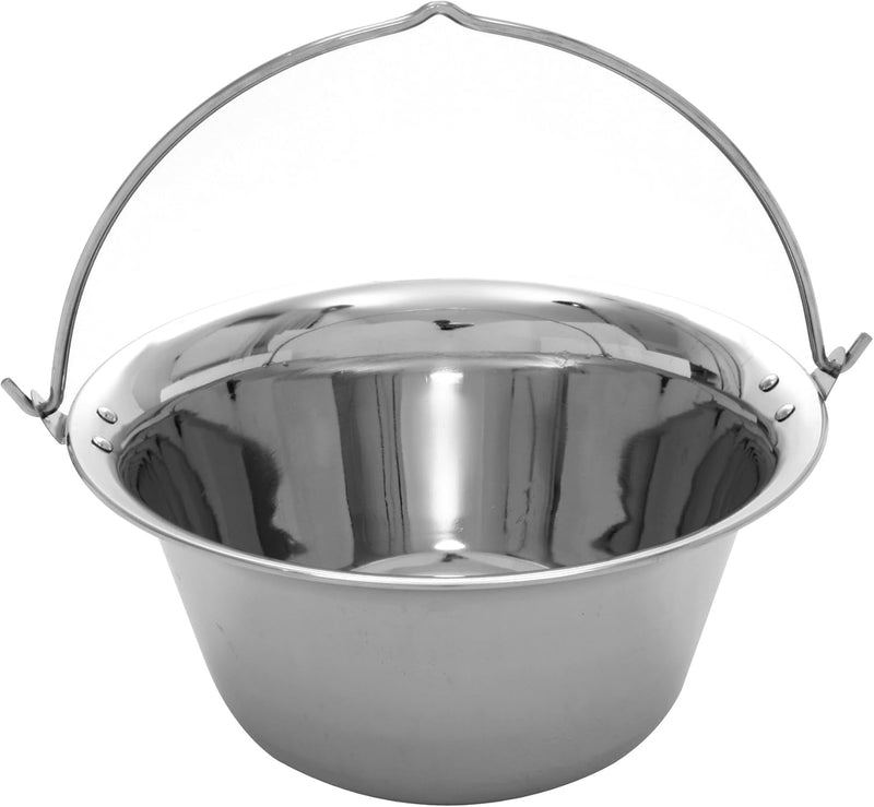 Grillplanet Gulaschkessel 15 Liter Edelstahl dickwandig 1 mm Materialstärke