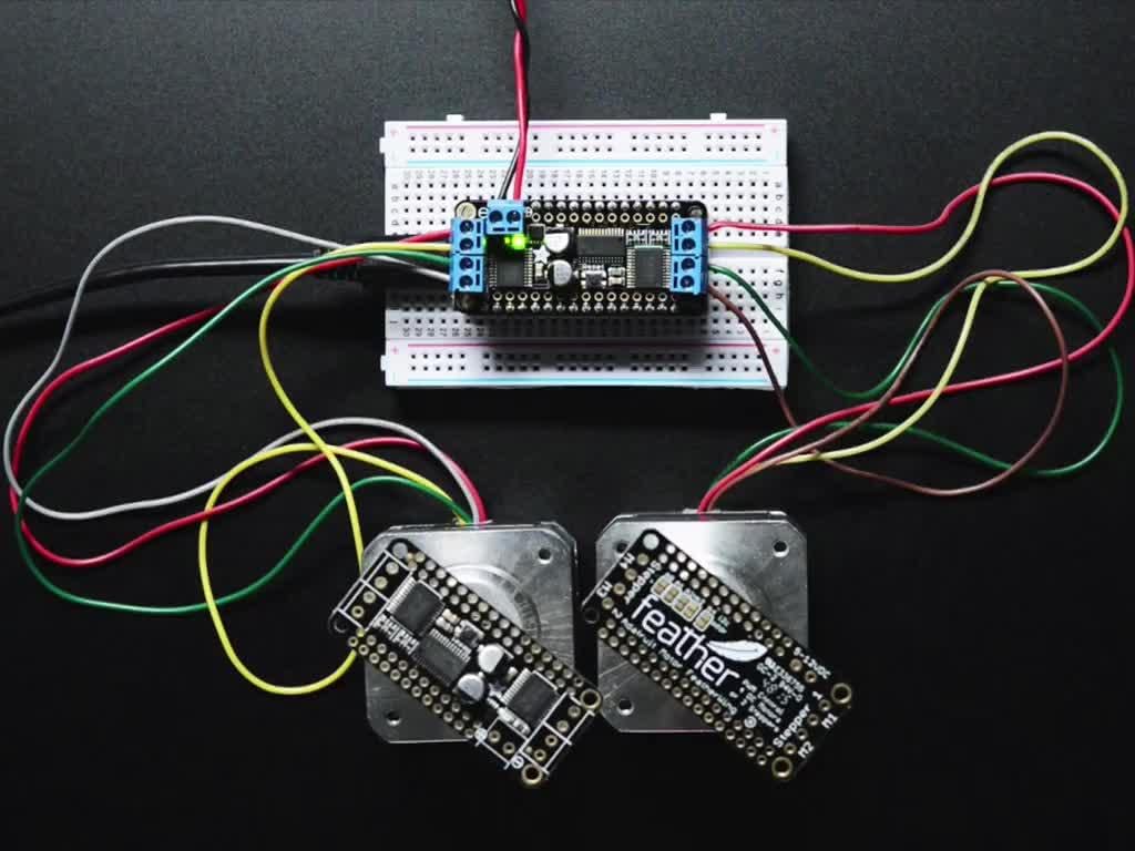 Adafruit DC Motor + Stepper FeatherWing Add-on For All Feather Boards [ADA2927]