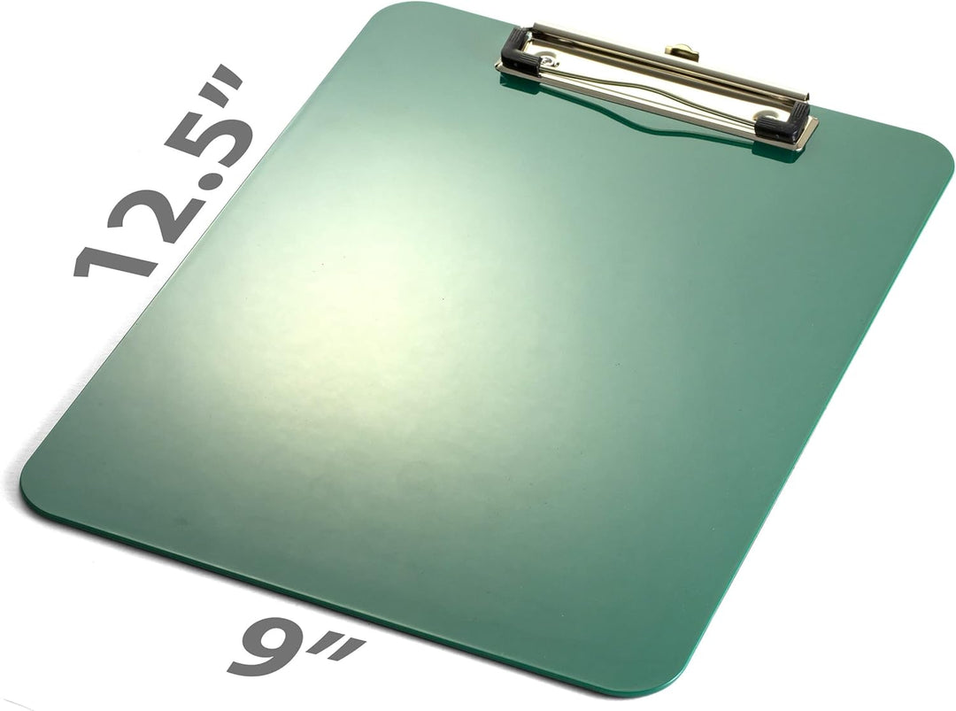 Officemate Klemmbrett aus recyceltem Kunststoff, Buchstabengrösse, Grün, 6 Stück (83084), grün